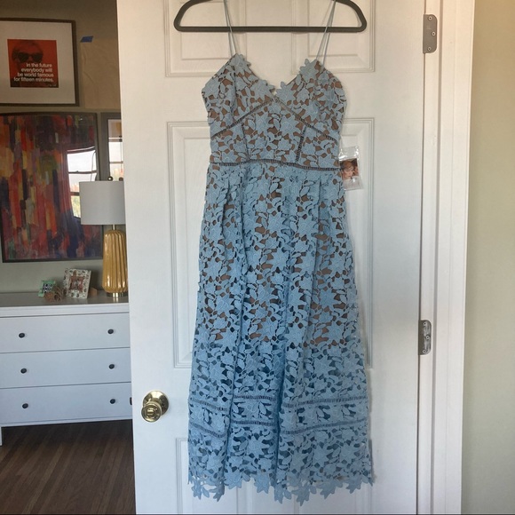 Self-Portrait Dresses & Skirts - NWT Self-Portrait Azaelea Dress - Sky Blue, US size 6